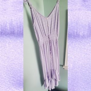 Purple and white sun dress size large